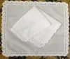 Ensemble de 12 textiles à domicile mouchoir de mariage 3030 cm Coton Ladies Hankies Adultes Femmes Hanky Party Cadeaux Broidered Crochet Lace28738265