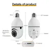 Caméra IP Caméra 5G Yiiot WiFi Caméra de bulbe sans fil intérieur pour Utilisation à domicile 1080p Protection de sécurité vidéo Vision nocturne colorée 24413