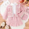 Ensemble de vêtements pour enfants Toddler Girl Kirt Tenues à manches longues T Tops Mini sac 4pcs