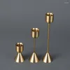 Candle Holders Set Of 3 Candlestick For Taper Candles Brass Gold Decorative Stick Holder Table Wedding