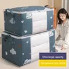 Aufbewahrungstaschen 1PC Blau/weißer Quilt -Kleidung Feuchtigkeitsstaub -Proof Organizer Großkapazität Bettdecke Sortierung