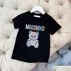 T-shirts enfants à manches courtes Baby t-shirt lettre de vêtements enfants imprimement couleur solide Produits d'été confortables Nouvelles arrivales taille 90-16 dhzat