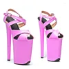 Модель танцевальной обуви показывает Wome Fashion 23CM/9INCHES PU Верхняя платформа Sexy High Heels Sandals Pole 014