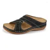 Pantofole sandali donne scarpe estive eleganti tacchi bassi cuneo slides woman sandalias de mujer