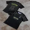 TRAPSTAR LOGO OBLECT NUMMER BASKABALL JERSEY FOTBALL JERSEY Gradual Color Change Sports Short Hmes Tshirt Men