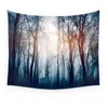 Tapestries Landscape Wall Hanging Decorative Tapestry Nature Tree Painting Cloth Craft Background Decor Scenic Rectangular Mat