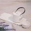 Vazolar seramik seyahat çayı seti basit ve taşınabilir tepsiye tencere ofisi küçük