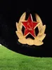 Sovjetisk armé militärmärke Ryssland Ushanka Bomber Hats Pilot Trapper Hat Winter Faux Rait Fur Earflap Men Snow Caps18689558907463