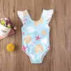 Pezzi neonati neonati bambini da bagno costume da bagno conchiglie starfish star pesce costumi da bagno per ragazze estate da bagno da bagno