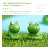 Gartendekorationen 10 PCs Ornament Frog Model Frogs Figuren Harz Miniaturstatue Kuchen