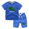 2pcs Modemarke Animaldruck Shorts Sets Sommer 100% Baumwollkinder Outfit