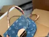 Hoogwaardige denim ingot tassen onderarm tassen mode canvas designer tas tas tas schouder cross body pakket avondpakketten portemonnee portemonnee m46829