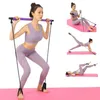 Zintegrowane wyposażenie fitness 6pcs Ustaw przenośne 2 stopy pętli Lekki trener Pilates Bar z opaską do jogi dla siłowni dom B DH0DH