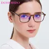 Gafas de sol DOHOHDO 2024 Men tendencias Luz azul Bloqueo Gafas Rectangular TR90 Anti -Ray Sevasses Transparentes Femenadas UV400 UV400