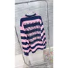 Women's Hoodies & Sweatshirts Early Autumn Niche Design Trendy Brand Classic Striped Patchwork Sanskrit Printed Loose and Fashionable Versatile Top