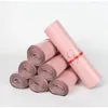 Aufbewahrungstaschen 100pcs Vielen Dank, dass Sie rosa Farbe Plastikgeschenke Schuhkartons zum Verpacken von Beutel wasserdichtem Express -Mailer Courier -Tasche verpacken