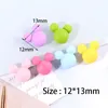 Dekoracyjne figurki 12PCS/Lot Mini żywica urocza mysz kreskówka płaska kabochon Cabochon Christmas Applique Ornament Craft DIY Akcesoria