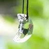 Chandelier Crystal 5pc 30 mm Facet Prism Crescent Moon Verre transparent Pièces suspendues Sparkling Sun Catcher Supply Jewelry Pendant