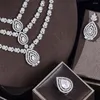 2024 Boucles d'oreilles Collier Set Dubai Jewelry Femmes Femmes de mariage et de boucle d'oreille Jellerie de mariée pour la mariée