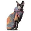 Vestuário de cachorro Esfinge roupas de gato sem pêlos de camiseta respirável para gatos roupas de tecido esticado de tecido gatinho camisa de estimação de casacos de cachorro presente