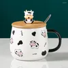 Mugs Large Capacity Cartoon Ceramic Cup Cute Cow Mug Creative Office Coffee Milk For Home