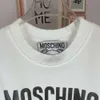 Moschinno camisa transfronteira marca da moda europeia bens de verão ursinho urso de pelúcia curta camiseta de manga curta, estilo unissex casal, peito teddy urso letras 918