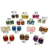 Stud Stud Colorf Party Cute Elegant New Design Square Glitter Sweet Earring High Quality Resins Jewelry For Men Women Holiday Dro Dhga Dhprl