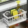 Kitchen Storage Stylish And Compact Sponge Holder Stainless Steel Sink Drain Rack Keep Your Neat Tidy Durable Long Lasting