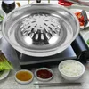 Massen Korean BBQ Grill Pan Haushaltsschale Picknick Multifunktion Edelstahlversorgungscamping