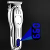 Sax 2023 LCD Digital Hair Clipper Cordless Electric Shaver Hair Cutting Machine For Man Professional Barber Beard Trimmer USB