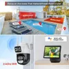 IP Kameralar 4K 8MP WiFi PTZ Kamera Çift Lens Çift Ekran Kablosuz Açık IP Kamera Otomatik İzleme Güvenliği CCTV P2P Video Gözetim ICSEE 24413