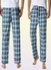 Plaid Heren Pyjama Bottom broek Sleepwear Lounging Relaxed Home PJS broek Flanel comfortabele Jersey Soft Cotton Pantalon Pijama HOMBRE 23749099