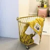 Laundry Bags Bin Light Luxury Simple Basket Hollow Design Storage Double Side Handles Clothes All- Home