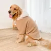 犬のアパレル冬のフーディーペットペット服ミディアムラージドッグポーラーフリースジャケットウォームコート