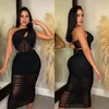 Casual Dresses One Shoulder Slim Party Dress Sexy Hip Skirt Two Pieces Suit