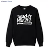 Men039s Swautshirts Swaughty by Nature Hip Hop Rap Skateboardinger Music Band 90s Boy Girl Black Cotton Men4888064