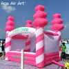 3.6mLx3.6mW (11.8x11.8ft) Giant Inflatable Cotton Candy Booth Snack Sweet Concession Stand Party Stall for Children's Day or Promotion