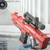 Sable Player Water Fun Gun Toys Automatic Electric Water Gun Beaucoup Capacité Water Blaster Sooker pour les enfants et l'adulte pour Summer Beach Party Toy Gun KT16L2403 Q240413