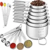 Measuring Tools Stainless Steel Cups & Spoons Set And Kitchen Gadgets For Cooking Baking