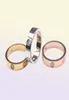 4mm 5mm 6mm Titanium Steel Silver Love Ring Men and Women Rose Gold Rings Lovers Par Ring For Wedding Present mode Classic Jewe1060766
