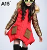 Kids Girls Winter Jacket with Fur Collar Children Parka Clothes Baby Warm Hooded Cotton Coats Big Size 4 6 8 10 12 14 Years 2011025791191