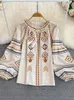 Женские блузки Hikigawa Chic Korean Fashion Women Vintage Emelcodery Рубашки повседневные свободные фонарь с длинным рукавом O -Blous