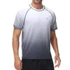 Summer Mens T-shirt Upf 50 Short Sleeve Rashguard Swim Gradual Running Shirt Surf Tee Swimwear vandringssporttröjor 240328