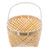 Dinnerware Sets Bamboo Small Basket Woven Serving Vegetable Picnic Baskets For Gifts Storage