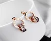 Yun Ruo 2020 Fashion Zircoine Inclay Stud Roman Earring Woman Rose Gold Color Titanium Steel Bijoux Girl Girl Party Never Fade3453515