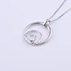 Pendants Pekurr 925 Sterling Silver Big Round Circle Ring Swirl Necklaces For Women Geometry Fashion Jewelry Accessories