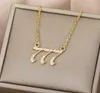 Numero angelo collana 111 222 333 444 555 666 777 888 999 1111 Collane a pendente a pendente con zircone in acciaio inossidabile per donne G6956381