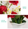 Dekorative Blumen Rosen künstliche rote Seide Pfingstrose Hochwertige Gänseblümchen Braut Bouquet Hochzeitsdekor Gefälschte Blumenzubehör Accessoires Handwerk