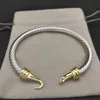 2024 Dy Bracelet Designer Cable Bracelets Bijoux de mode pour femmes hommes Gol