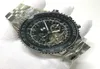 3 stili Scheletro Vuota a mosca orologio nero quadrante nero Breit originale Uomini di lusso spazzante orologi in pelle marrone Waterproof 6159962